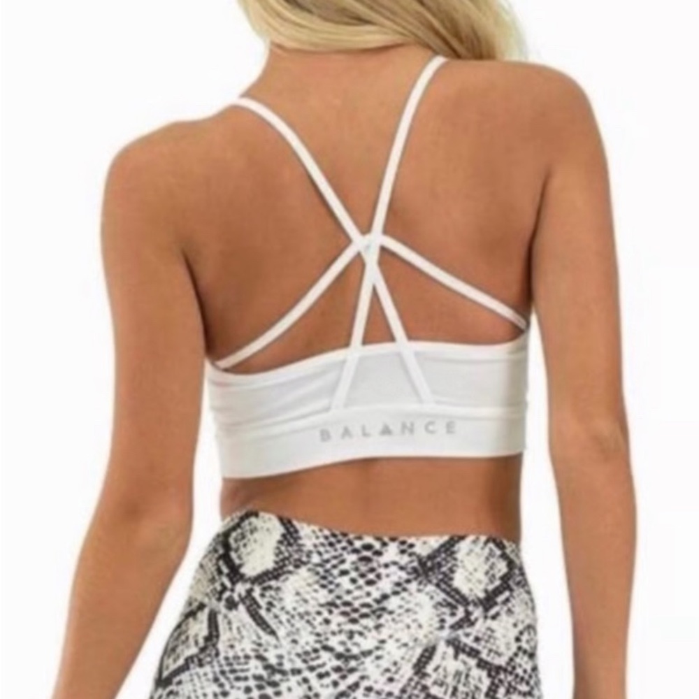 Balance Athletica Vitality White Lux form sports bra S - Picture 1 of 6